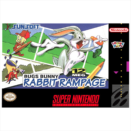 Jogo Bugs Bunny Rabbit Rampage (Similar) - SNES - Usado
